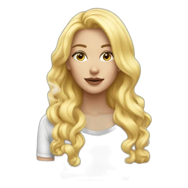 Sexy blonde girl smoke sticker