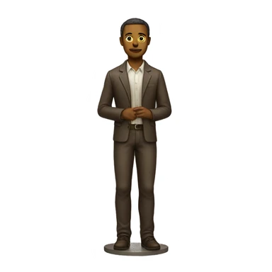 Museum man statue, full body, showing all of the skin sticker