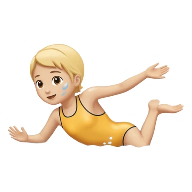 swimming side view in the water lake, with water. sticker