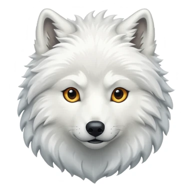 White wolf emoji sticker