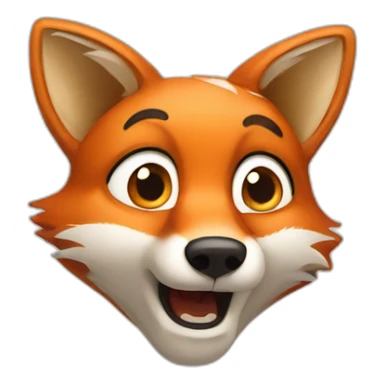 surprised fox sticker