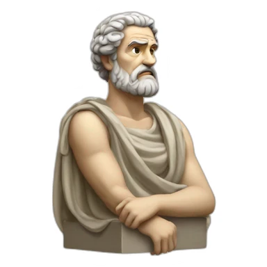 Stoic philosopher thinking sticker