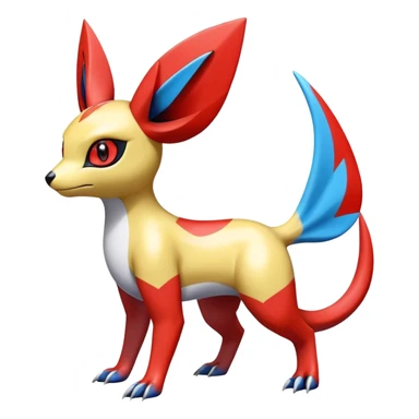  Cute Shiny Exotic Colorful Guilmon-Latias-Koraidon-Umbreon-Fakémon-hybrid-creature (full body)  sticker