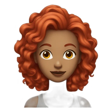 woman red hair curvy sticker