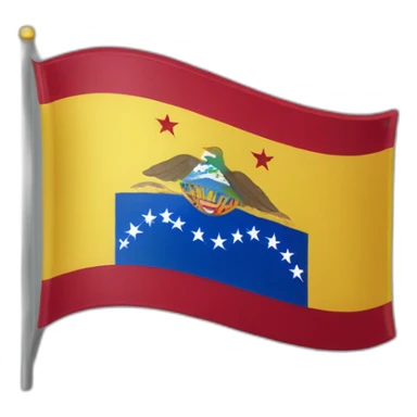Bandera de Venezuela con el escudo nacional  sticker