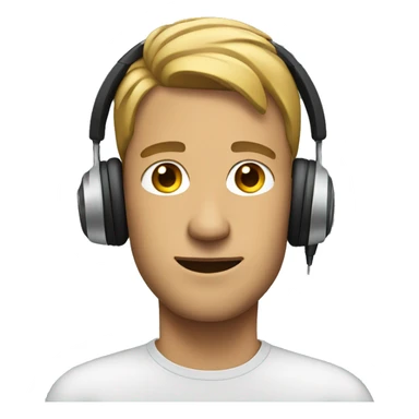 a man wearing headphones sticker
