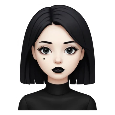 Bad girlfriend.eom girl . Gorgeous woman but still emo every thing black  sticker