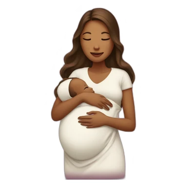 the woman gives birth to a child sticker