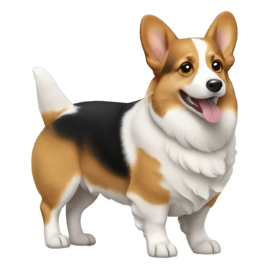 Dog Welsh corgi tricolor sticker