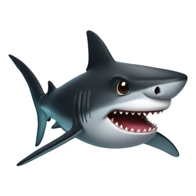 Shark with a top hat sticker