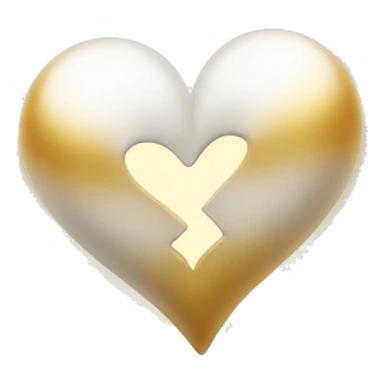 Two white hearts with a golden light  sticker