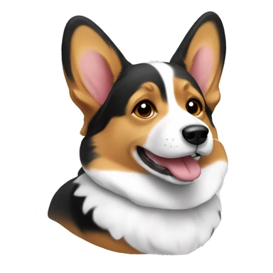 Tri color corgi sticker
