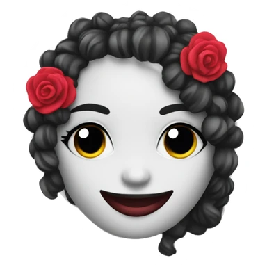 flamenco dancer smiley face type woth castagnettes sticker