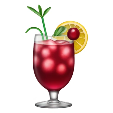 Cranberry cocktail sticker