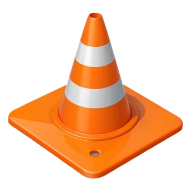traffic cone orange  sticker