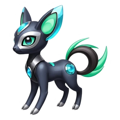 Futuristic Meloetta-Vernid-Fionbri-Protogen-Pokémon-Digimon-Fakémon-fusion-hybrid-creature sticker