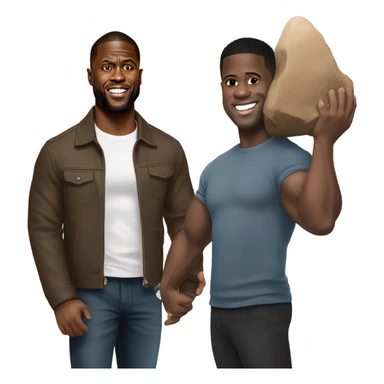 Kevin hart carrying the rock sticker