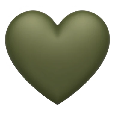 Army green coloured heart  sticker