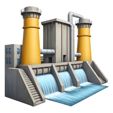 hydroelectric power station sticker