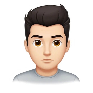 dark hair quiff man sticker