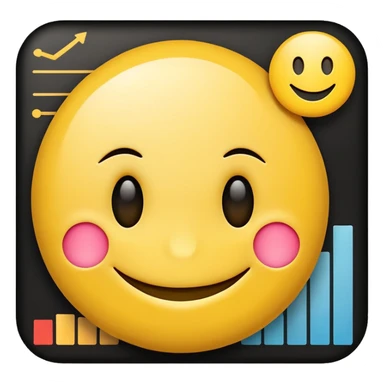 smiley with data charts sticker