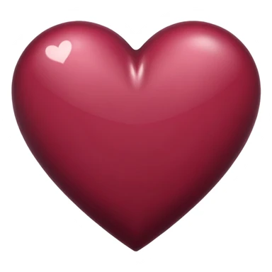 A burgundy heart sticker