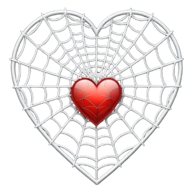 An heart emoji made up of SPIDER web sticker