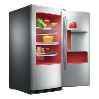 Red refrigerator  sticker