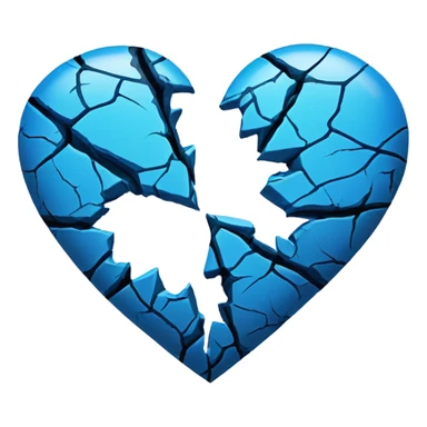 Corazon azul roto sticker