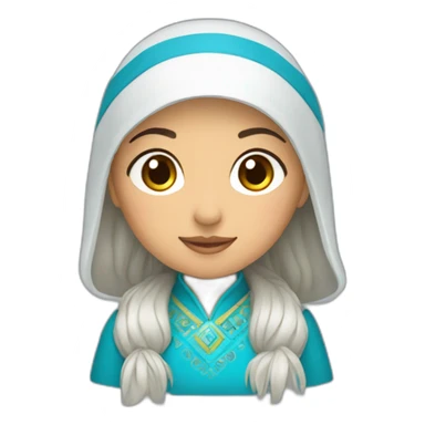 kazakh girl with baursak sticker