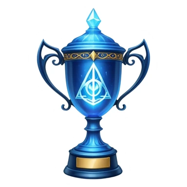 Harry Potter Triwizard Cup trophy blue glowing magical sticker
