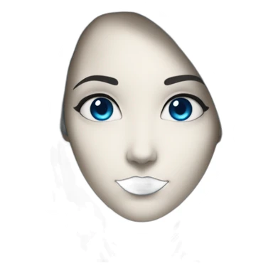 Blue cortana with lines sticker