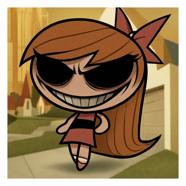 Make the eyes much darker and more menacing, and exaggerate the sinister grin for a truly scary, unsettling look. Add subtle shadowing around the eyes and mouth for extra intensity. Keep the picture quality and style exactly the same. No other changes. sticker