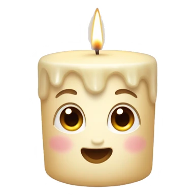 cute vanilla candle sticker
