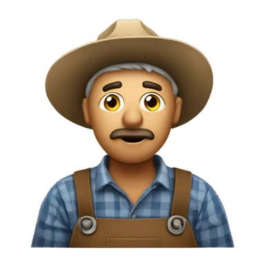  confused farmer with question mark sticker