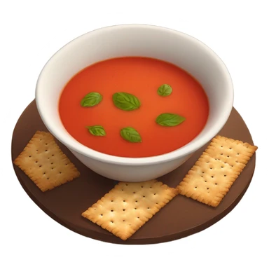 Tomato soup with crackers  sticker