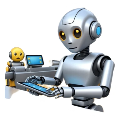 emoji about smartfactory with robot sticker