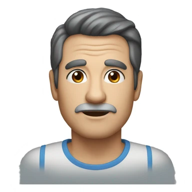 60 year old man , blue eyes and black hair  sticker