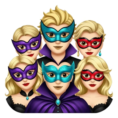 Masquerade Characters sticker
