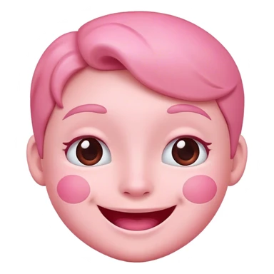 una cara enamorada rosada sticker