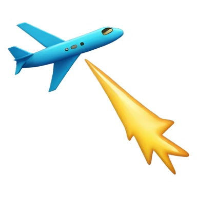 Shooting star collide with plane  sticker