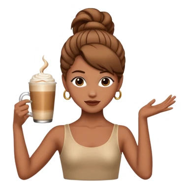 Dancer with capuchino head sticker