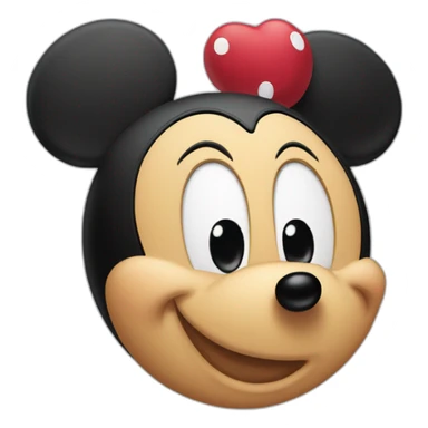 Mickey mangeant Minie sticker