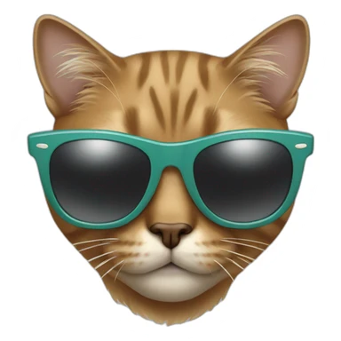 cat wearing ray ban sunglasses sticker