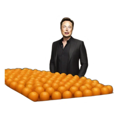 elon musk selling oranges sticker