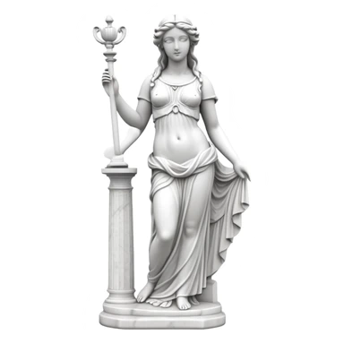 Roman Parian Marble Statue of Aphrodite, classical ancient sculpture of the goddess of love sticker
