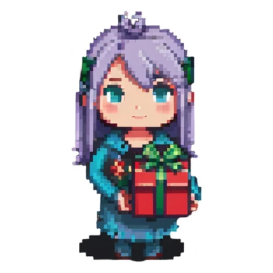 Boyfriend character with gift box, romantic sticker