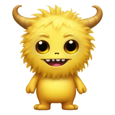 kind funny yellow baby monster sticker