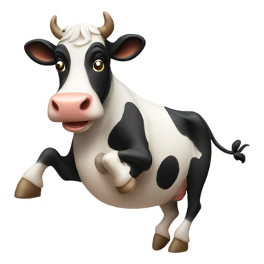 Dancing cow sticker