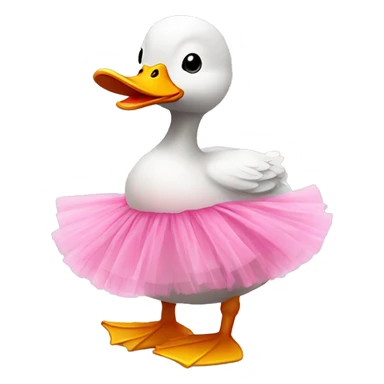 Duck with pink tutu sticker
